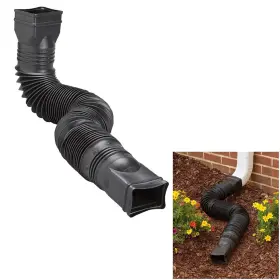 Amerimax 759992762594 Black Flexible Downspout Extension Gutter Connector Rainwater Drainage 25 To