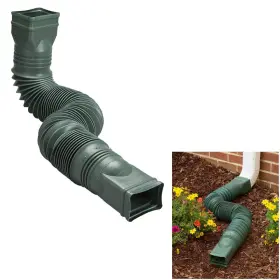 Fd-850-11-gr Amerimax Green Flexible Downspout Extension Gutter Connector Rainwater Drainage