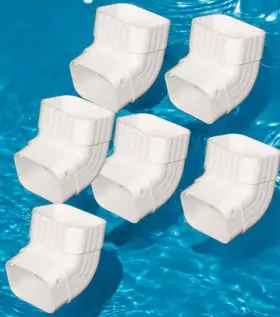 2166 Amerimax Home Products 6 Pack Front Gutter Elbow Vinyl White 2 X 3- Inch