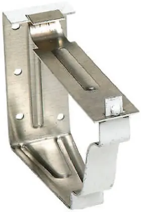 33022 Amerimax Home Products Snap Lok Fascia Bracket White Galvanized Steel 5- Inch 2-pc. -33022
