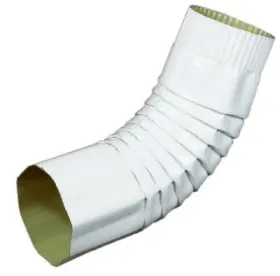 470781 Amerimax Home Products 8 Pack Gutter Elbow Corrugated Round White Aluminum 4- Inch