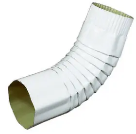 473741 Amerimax Home Products Gutter Elbow Corrugated Round White Aluminum 3- Inch