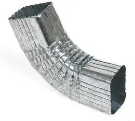 49065 Amerimax Home Products Front Gutter Elbow Style B 75 Degree Mill Finish Galvanized Steel 3x4- Inch -49065