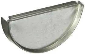 Cen265 Amerimax Home Products 5-inch Galvanized Half Round End Cap