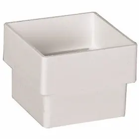T0523 Amerimax Home Products Downspout Connector Contemporary Square Vinyl White 2- Inch -t0523