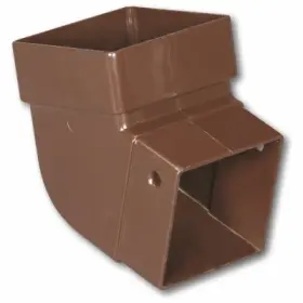 T1525 Amerimax Home Products 20 Pack Gutter Elbow Contemporary Square Vinyl Brown 2- Inch