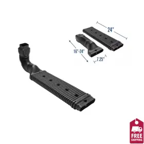 Amerimax4601 Amerimaxhome4601 Adjustable 43 Inch Stealthflow Vinyl Low Profile Downspout Extension Kit Black