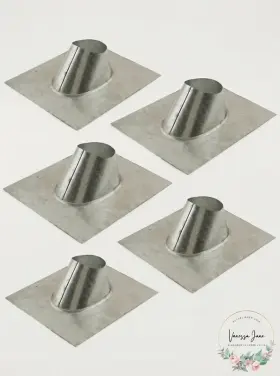 Amerivent 095029320086 Lot Of 5 4ef Roof Vent Flashing 4inches