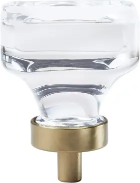Bp36653cbbz Amerock Cabinet Knob Clear/golden Square Champagne