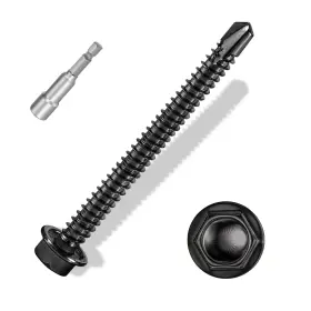 Ljzwb-82 Anchorease #8 2 Sheet Metal Screws 100pcs 410 Stainless Steel Black