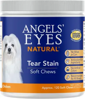 21560 Angels Eyes-inc. Safe And Soft Chews Natural Tear Stain Remover For Dogs Chicken Flavor 120 Count