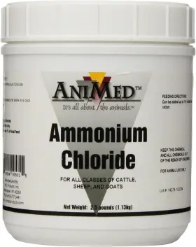 Animed-inc. 56645 Ammonium Chloride For Cattles Sheep And Goats Prevents Urinary Calculi 2.5lbs
