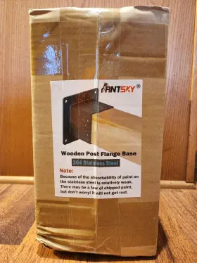 Antsky 733277871218 4 Pk 3.5 Inch X Blk. S. Steel Flange Anchor Square Base With Hardware New