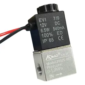 2v025-06t Aomag Solenoid Valve Dc 12v For Air Co2 Compressor 1/8 Inch Npt 2 Way Normally Open