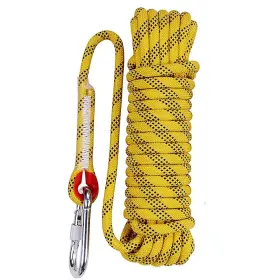 0167bk28570 Aoneky 32ft 10mm Static Rope - Polyester For Climbing Yellow 1