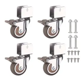 Aonmtoan 791727317792 2 Inch Swivel Caster Wheels With 5/8 16mm U-bracket Moving Wheel W