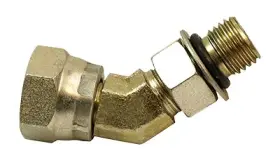 39039472 Apache 45 Degree Hydraulic Adapter 1/4- Inch Male O-ring Bossx1/4- Fp Swivel - 3903947