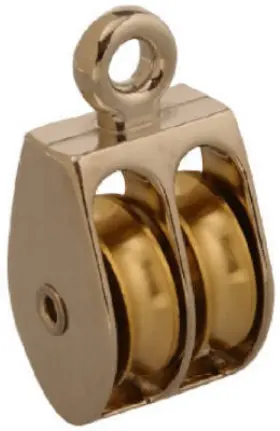 T7655212n Apex Tools Group Llc 10 Pack Rope Pulley Double Rigid Eye Brass Sheave 1- Inch