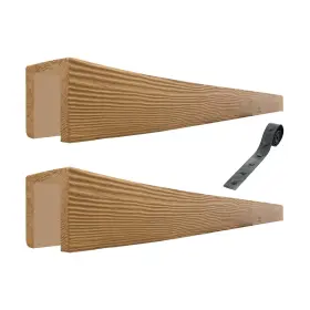 Ab2-sb-u Architectural Products By Outwater 6 Inch W X H Sand Blasted Faux Wood Beam Kit With Strap 16 Ft. Nominal Length