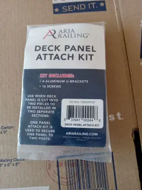 Ac16400 Aria Railing Replacement Deck Panel Attachment Kit