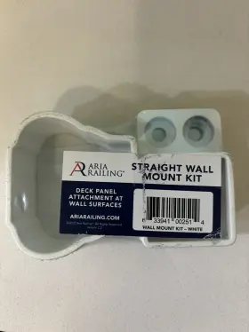 Am19100w Aria Railing Straight Wall Mount Kit White