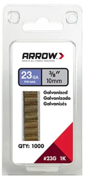 23g10-1k Arrow 6 Pack - Collated Pin Nails 23 Gauge 3/8 Inch 1 000-ct