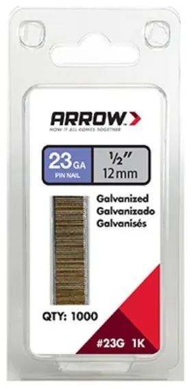 23g12-1k Arrow 6 Pack - Collated Pin Nails 23 Gauge 1/2 Inch 1 000-ct