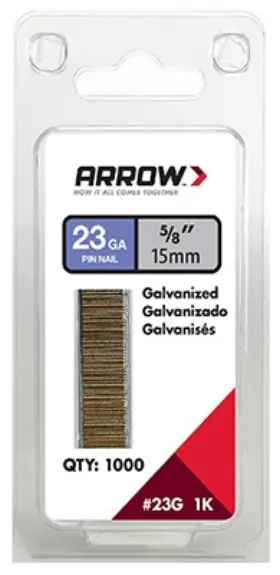 23g15-1k Arrow 6 Pack - Collated Pin Nails 23 Gauge 5/8 Inch 1 000-ct