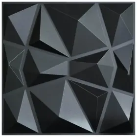 T10hd0038b Art3dwallpanels Pvc 3d Wall Panels 19.68 Inch Moisture Resistant Matt Black 12-pack