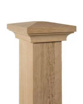 Ascension Stair Parts 084282480026 930 - Flat Peak Newel Cap For Use With 3 Inch Posts White Oak