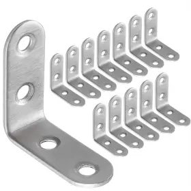 Aselected Asus-lbracket-40x40s-190717 50 Pack Stainless Steel 90 Degree Angle L Shaped Bracket 40mm X 16mmc