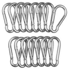 Asus-springsnap-304ssm6-15pcs Aselected 15 Pack Spring Snap Hook Carabiner Stainless Steel 304 Screw Lock S