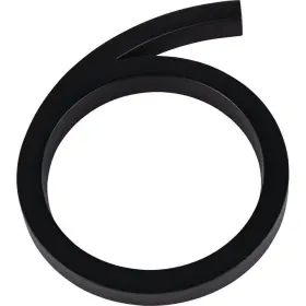 Avn6-l-bl Atlas Homewares Avn6-l Modern Avalon 6 Inch Tall Address House - Black