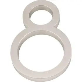 Avn8-l-brn Atlas Homewares Avn8-l Modern Avalon 6 Inch Tall Address House - Nickel