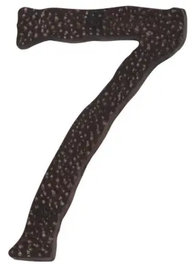 Hn7l-o Atlas Homewares Hn7l Bronze Jagged Hammered Address Number 7