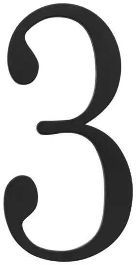 Trn3-bl Atlas Homewares Trn3 Black Traditionalist Address Number 3
