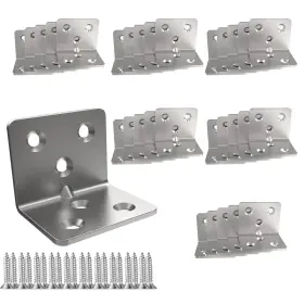 Aufuga 726954535091 Stainless Steel Corner Bracket Joint Right Angle L Shape Heavy Duty M