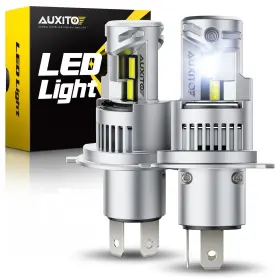 Auxito Usauxitojw-h4-1121 H4 Bulb 1000% Brighter 1 Mini Size No Adapter Needed 5 Min Quick