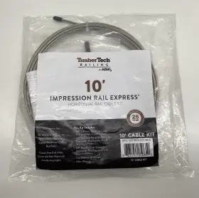 Aztixhc10cable Azek Timber Tech Railing Impression Rail Express Cable Kit 10 Stainless Steel