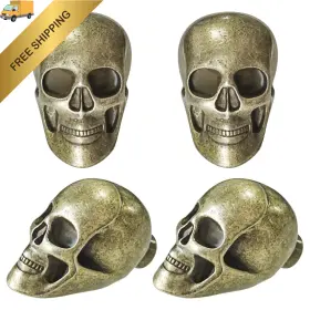 Bami-lee House 768563010408 Vintage Skull Cabinet Knob 4 Piece Furniture Bronze