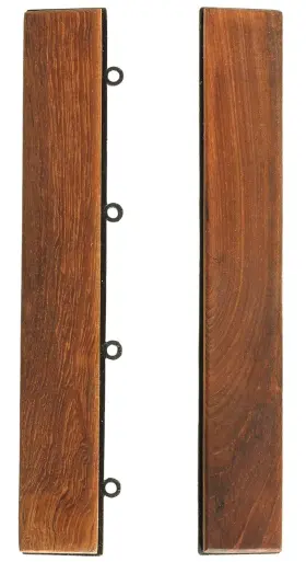 Bare-wf2010 Bare Decor Ez-floor End Trim Piece Interlocking Flooring 2 Brown