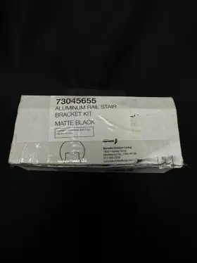 73045655 Barrette Aluminum Rail Stair Bracket Kit Matte Black Free Shipping