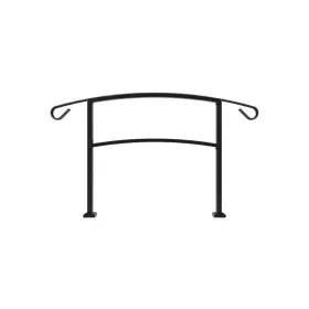 73021935 Barrette Outdoor Living Rail 3.57 Inch X 63.25 3.10ft 4-step Aluminum Kit Black