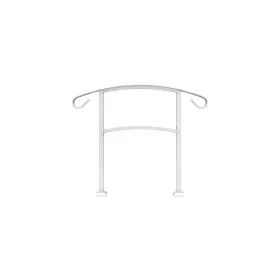 73021937 Barrette Outdoor Living Handirail 3.57 Inch X 47.75 3.09 Ft. White 3-step Aluminum Rail Kit