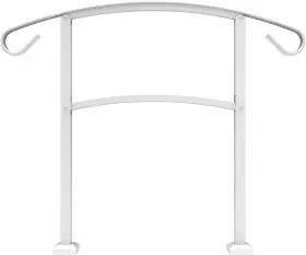 73030630 Barrette Outdoor Living Handirail 3-step Aluminum Rail Kit White