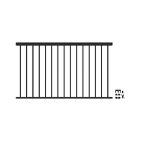73043027 Barrette Outdoor Living Versarail Classic 6 Ft. X 42 Inch Matte Black Aluminum Rail Level Kit