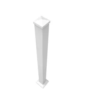 73043054 Barrette Outdoor Living Rail Post 2.5 Inch X 39 Aluminum Material With Trim