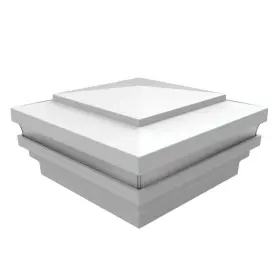 73050524 Barrette Outdoor Living 4.25 Inch X White Aluminum Wired Led Post Cap