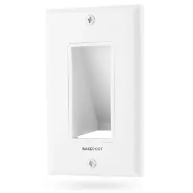 Baseport 726667261645 Recessed Cable Wall Plate For Behind Management - White
