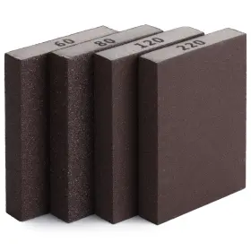Bates Choice 850025106467 Bates- Sanding Sponge 4 Pack 60/80/120/220 Grit Assortment Washable And Re